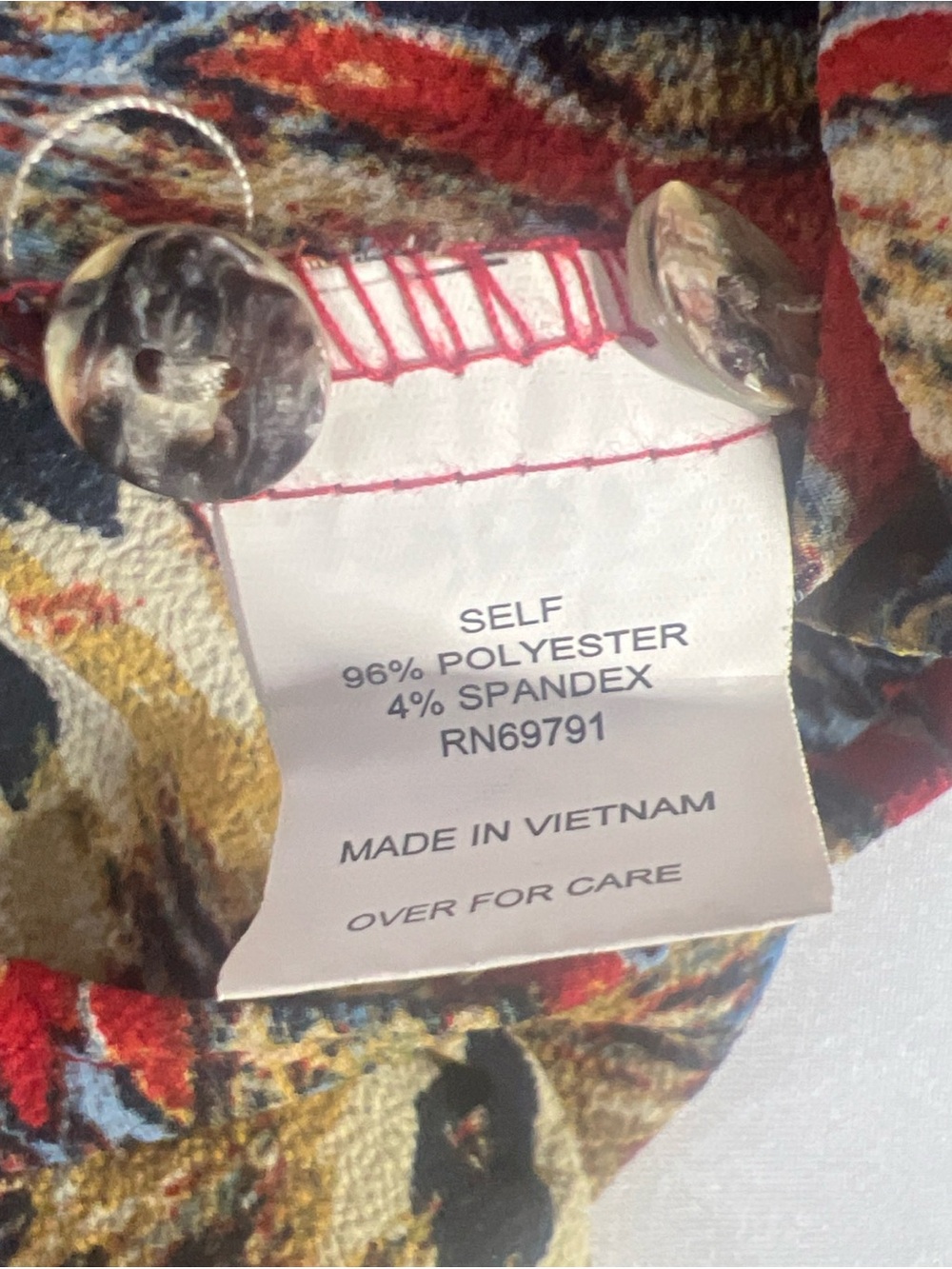 FIG + FLOWER Mixed Print Peasant Blouse Size L Boho Cottagecore Balloon Sleeve - Picture 6 of 8